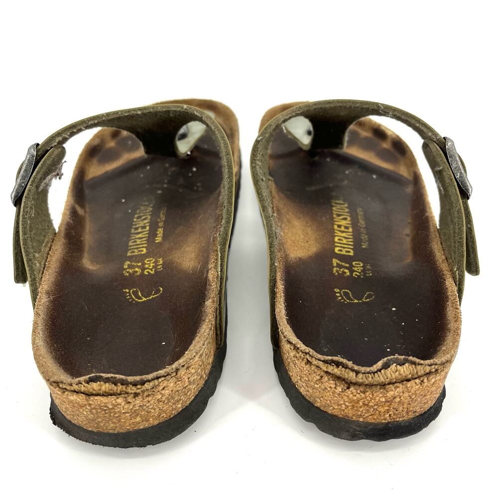 Birkenstock green faux leather Gizeh thong sandals (37‎ - US6.5) - Picture 4 of 9